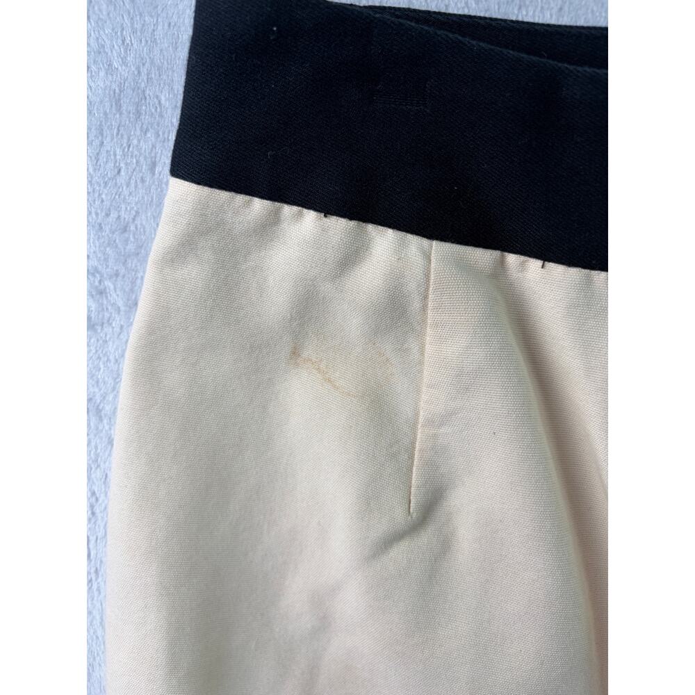J.Crew Cream Pencil Skirt with Black Trim - Size 00 - Picture 6 of 7